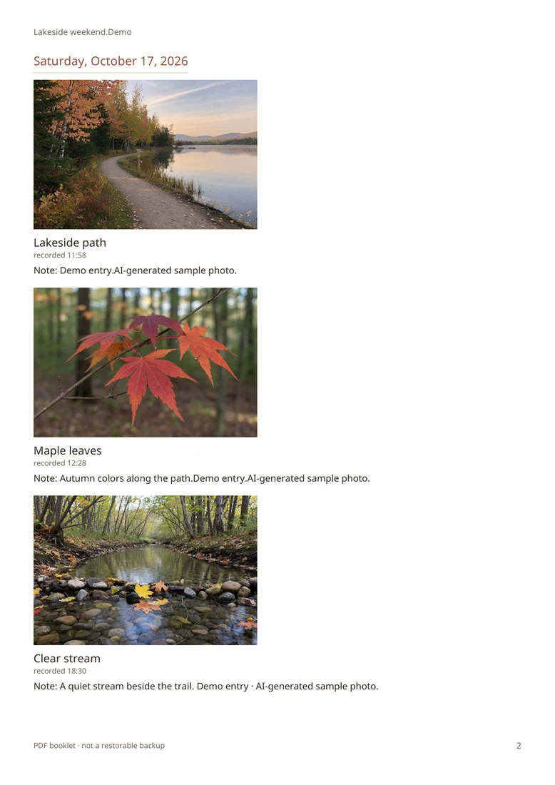 Una pagina realmente esportata del PDF Diario naturalistico · 02